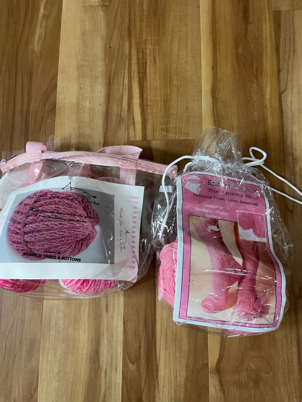 Knit for the Cure hat and sock kits